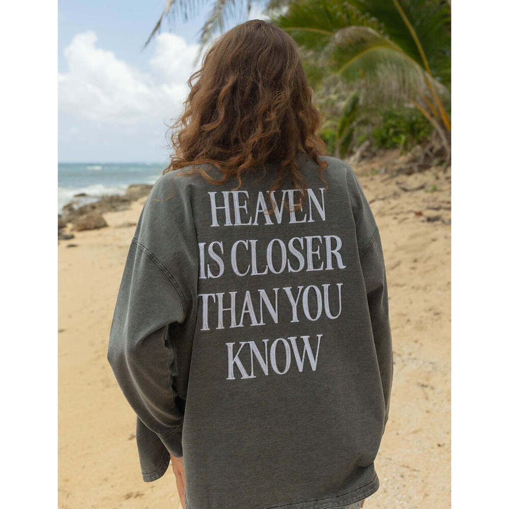 Elevated Faith Heaven Is Closer Shacket Size LL